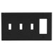 Bryant Wall Plate 4-Gang 3 Toggle/1 Decorator Black (P326BK)