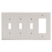 Bryant Wall Plate 4-Gang 3 Toggle/1 Decorator Light Almond (P326LA)