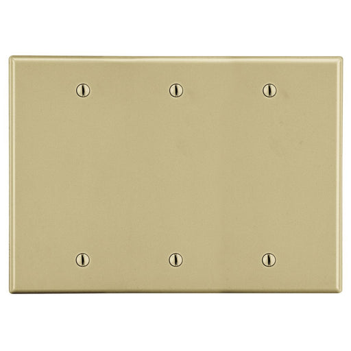 Bryant Wall Plate 3-Gang 3 Box Mount Blank Ivory (P33I)