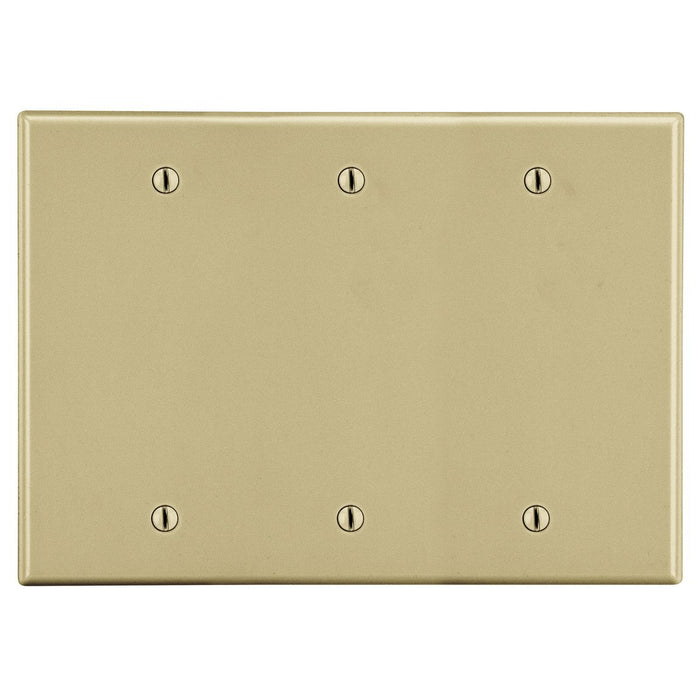 Bryant Wall Plate 3-Gang 3 Box Mount Blank Ivory (P33I)