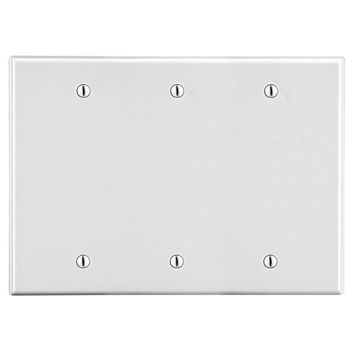 Bryant Wall Plate 3-Gang 3 Box Mount Blank White (P33W)