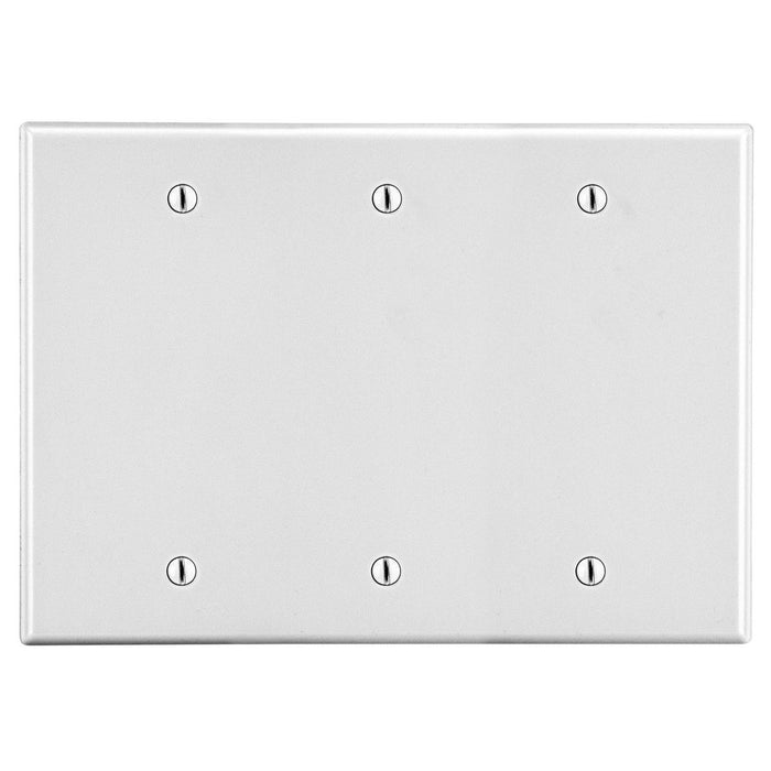 Bryant Wall Plate 3-Gang 3 Box Mount Blank White (P33W)