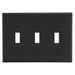 Bryant Wall Plate 3-Gang 3 Toggle Black (P3BK)