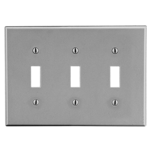 Bryant Wall Plate 3-Gang 3 Toggle Gray (P3GY)