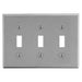 Bryant Wall Plate 3-Gang 3 Toggle Gray (P3GY)
