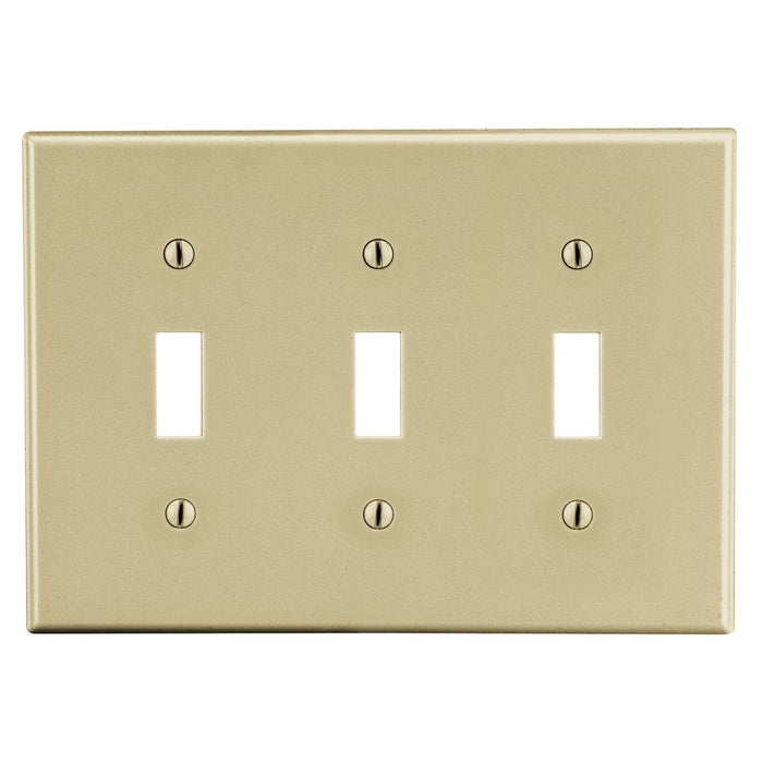 Bryant Wall Plate 3-Gang 3 Toggle Ivory (P3I)