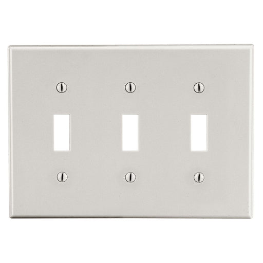 Bryant Wall Plate Mid-Size 3-Gang 3 Toggle Light Almond (PJ3LA)