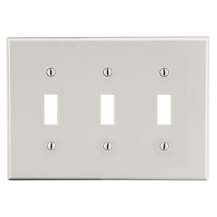 Bryant Wall Plate Mid-Size 3-Gang 3 Toggle Light Almond (PJ3LA)