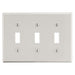 Bryant Wall Plate Mid-Size 3-Gang 3 Toggle Light Almond (PJ3LA)