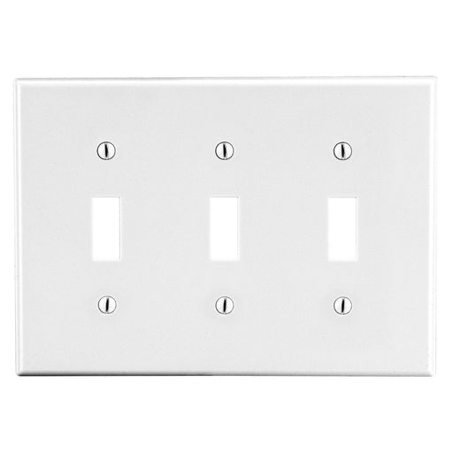 Bryant Wall Plate 3-Gang 3 Toggle White (P3W)