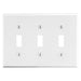 Bryant Wall Plate 3-Gang 3 Toggle White (P3W)