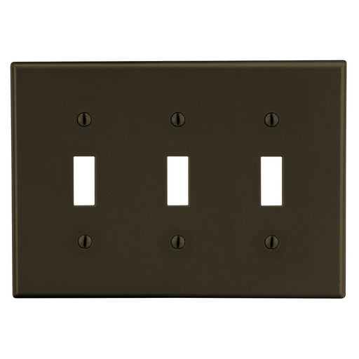 Bryant Wall Plate 3-Gang 3 Toggle Brown (P3)