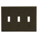 Bryant Wall Plate 3-Gang 3 Toggle Brown (P3)