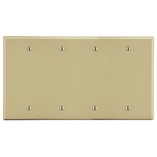 Bryant Wall Plate 4-Gang 4 Box Mount Blank Ivory (P43I)