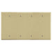 Bryant Wall Plate 4-Gang 4 Box Mount Blank Ivory (P43I)