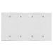 Bryant Wall Plate 4-Gang 4 Box Mount Blank White (P43W)
