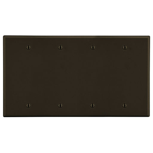 Bryant Wall Plate 4-Gang 4 Box Mount Blank Brown (P43)