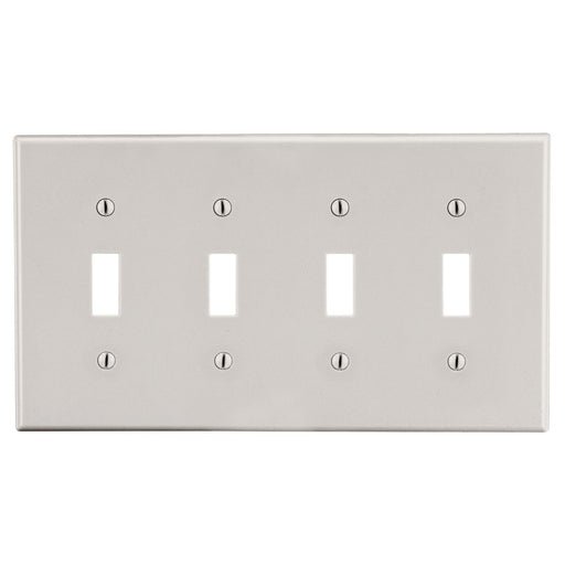 Bryant Wall Plate Mid-Size 4-Gang 4 Toggle Light Almond (PJ4LA)