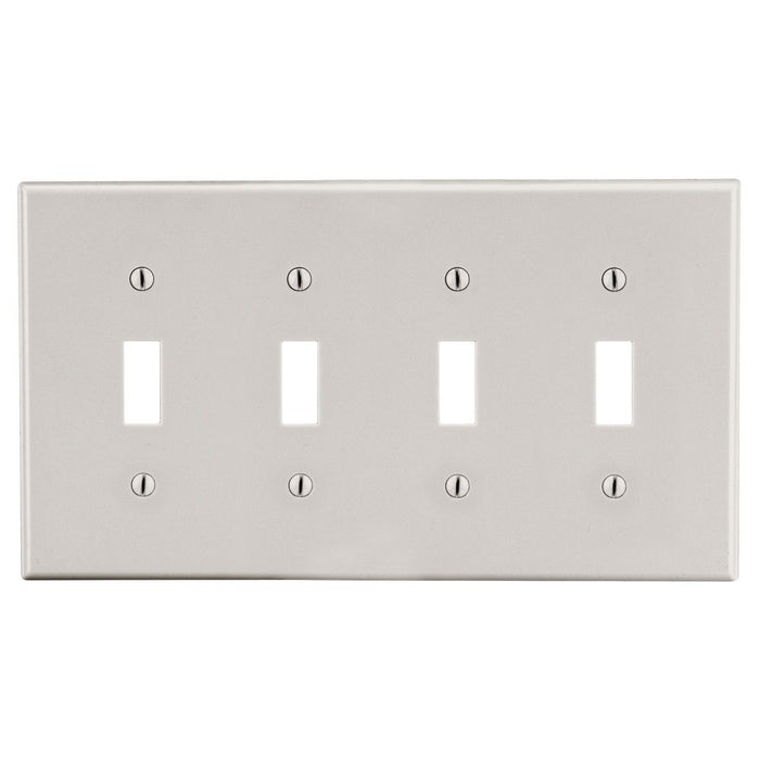 Bryant Wall Plate Mid-Size 4-Gang 4 Toggle Light Almond (PJ4LA)