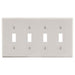Bryant Wall Plate 4-Gang 4 Toggle Light Almond (P4LA)