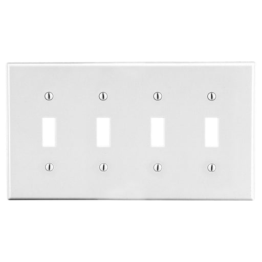 Bryant Wall Plate Mid-Size 4-Gang 4 Toggle White (PJ4W)