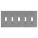 Bryant Wall Plate 5-Gang 5 Toggle Gray (P5GY)