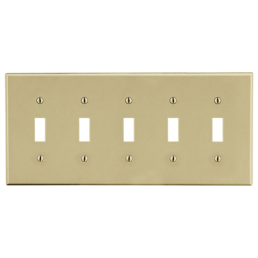 Bryant Wall Plate 5-Gang 5 Toggle Ivory (P5I)