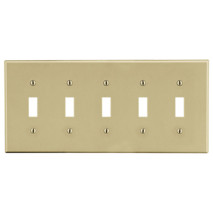 Bryant Wall Plate 5-Gang 5 Toggle Ivory (P5I)