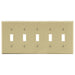 Bryant Wall Plate 5-Gang 5 Toggle Ivory (P5I)