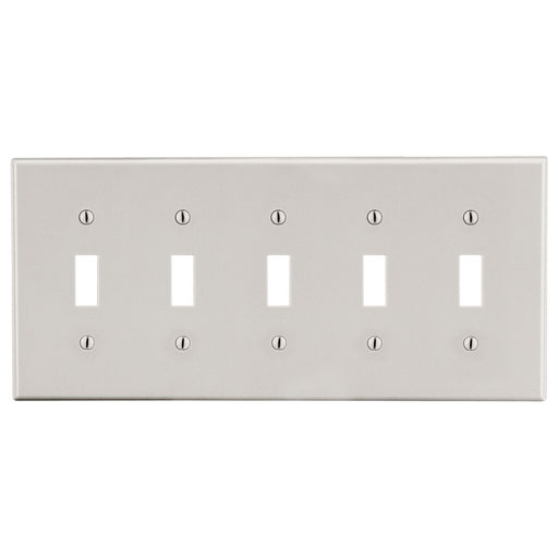 Bryant Wall Plate 5-Gang 5 Toggle Light Almond (P5LA)