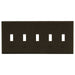 Bryant Wall Plate 5-Gang 5 Toggle Brown (P5)