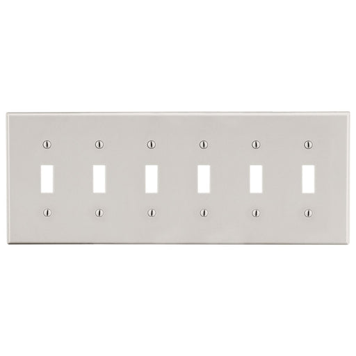 Bryant Wall Plate 6-Gang 6 Toggle Light Almond (P6LA)