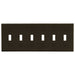 Bryant Wall Plate 6-Gang 6 Toggle Brown (P6)