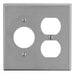 Bryant Wall Plate 2-Gang 1 Duplex 1 1.40 Inch Opening Gray (P78GY)