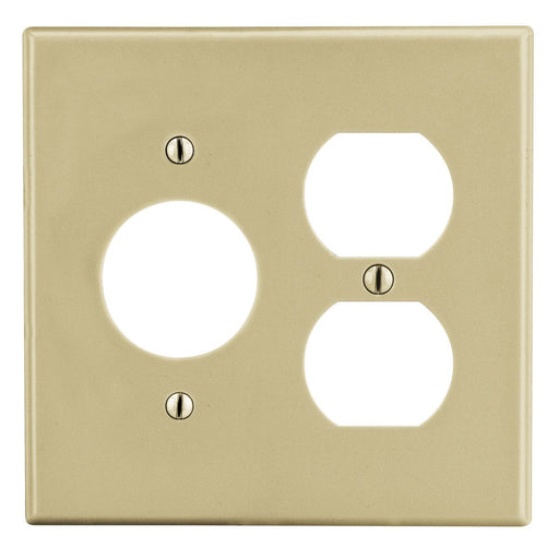 Bryant Wall Plate 2-Gang 1 Duplex 1 1.40 Inch Opening Ivory (P78I)