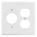 Bryant Wall Plate 2-Gang 1 Duplex 1 1.40 Inch Opening White (P78W)