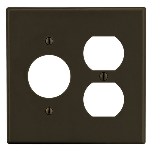 Bryant Wall Plate 2-Gang 1 Duplex 1 1.40 Inch Opening Brown (P78)