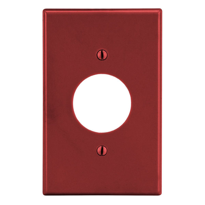 Bryant Wall Plate Mid-Size 1-Gang 1.40 Inch Opening Red (PJ7R)