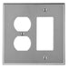 Bryant Wall Plate Mid-Size 2-Gang 1 Duplex 1 Decorator Gray (PJ826GY)