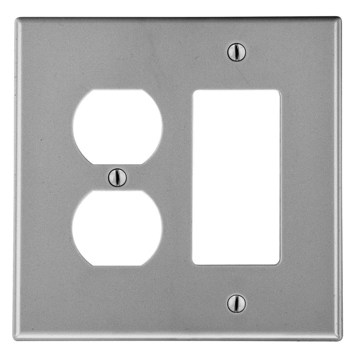 Bryant Wall Plate 2-Gang 1 Duplex/1 Decorator Gray (P826GY)