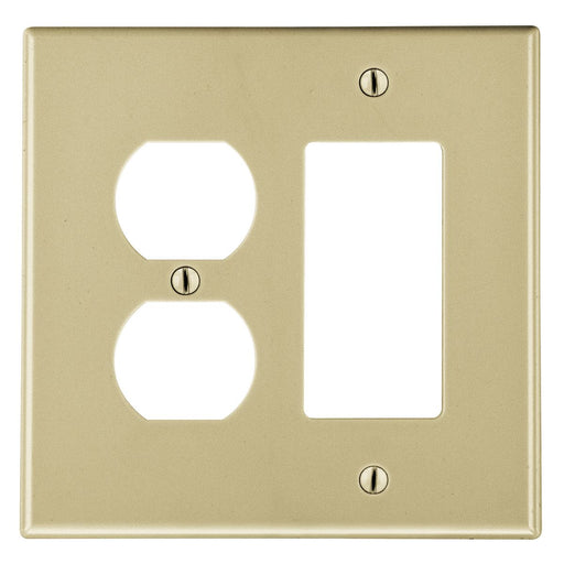 Bryant Wall Plate 2-Gang 1 Duplex/1 Decorator Ivory (P826I)