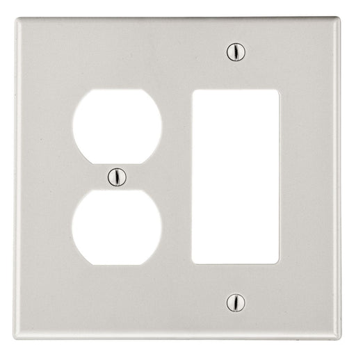 Bryant Wall Plate Mid-Size 2-Gang 1 Duplex 1 Decorator Light Almond (PJ826LA)