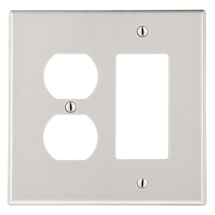 Bryant Wall Plate Mid-Size 2-Gang 1 Duplex 1 Decorator Light Almond (PJ826LA)