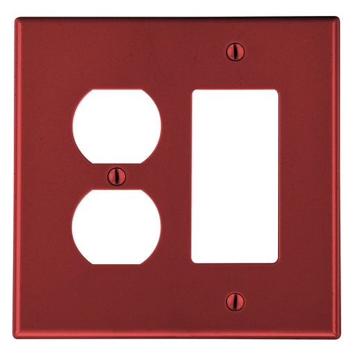 Bryant Wall Plate 2-Gang 1 Duplex/1 Decorator Red (P826R)