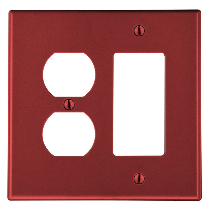 Bryant Wall Plate 2-Gang 1 Duplex/1 Decorator Red (P826R)