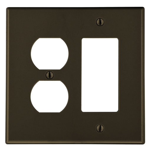 Bryant Wall Plate 2-Gang 1 Duplex/1 Decorator Brown (P826)