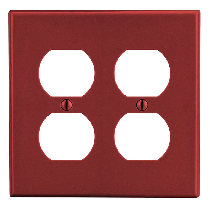 Bryant Wall Plate Mid-Size 2-Gang 2 Duplex Red (PJ82R)