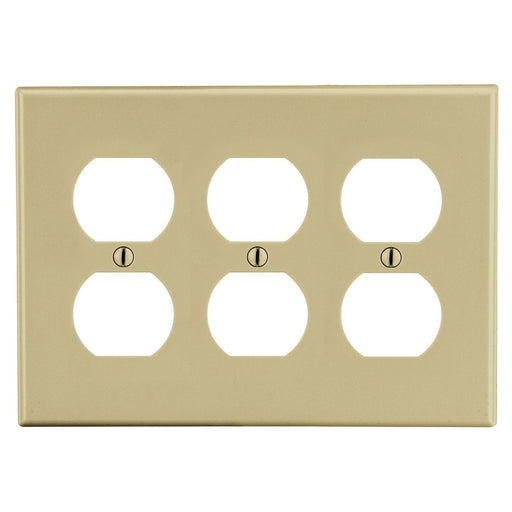 Bryant Wall Plate 3-Gang 3 Duplex Ivory (P83I)