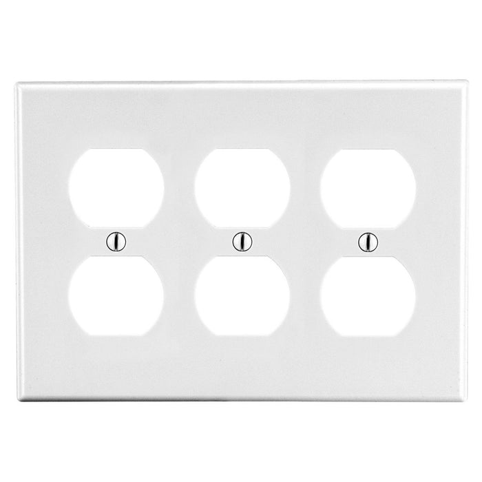 Bryant Wall Plate 3-Gang 3 Duplex White (P83W)