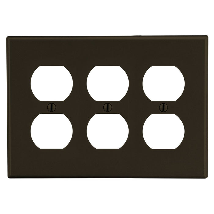 Bryant Wall Plate 3-Gang 3 Duplex Brown (P83)